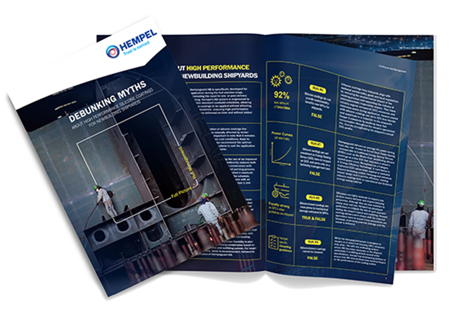 Brochure with debunking myths written on it