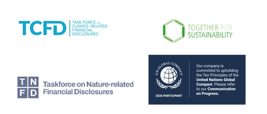 Four sustainability logos