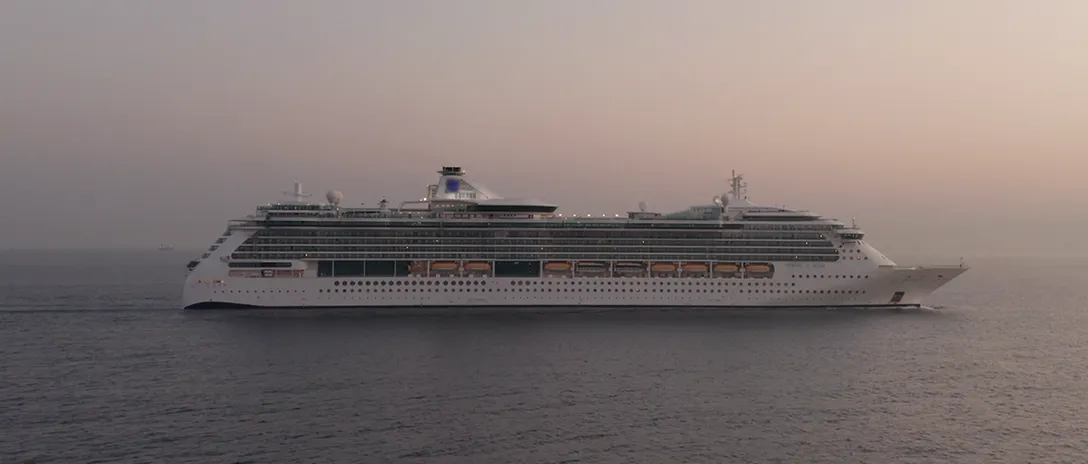 Cruise ship sailing the sea