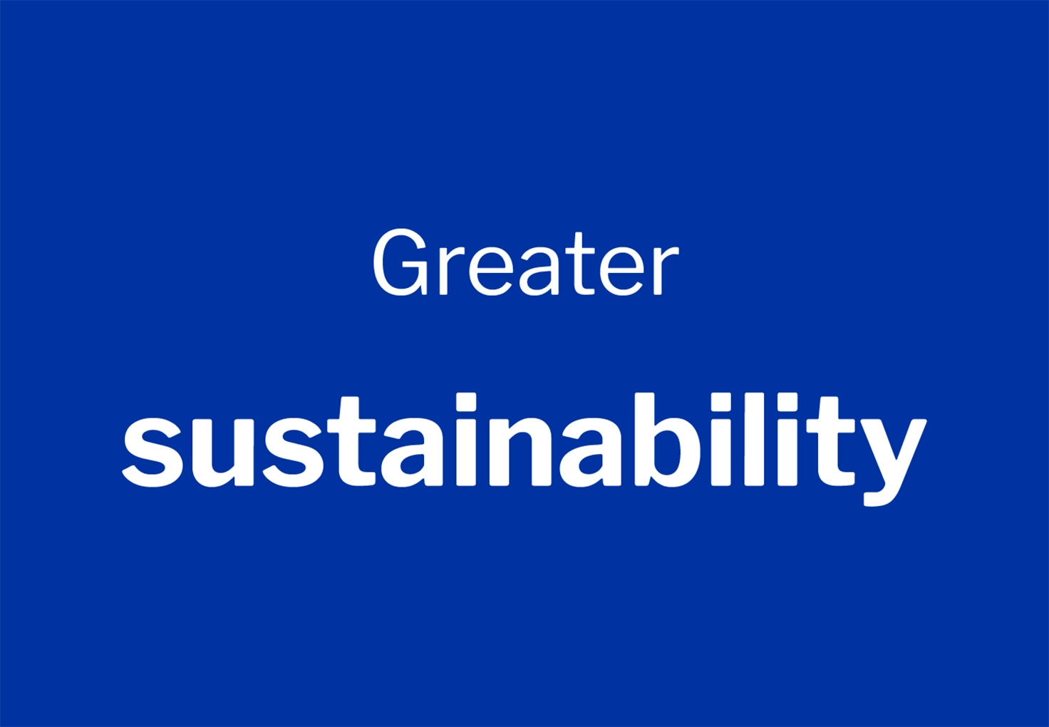 greater sustainability written on blue background