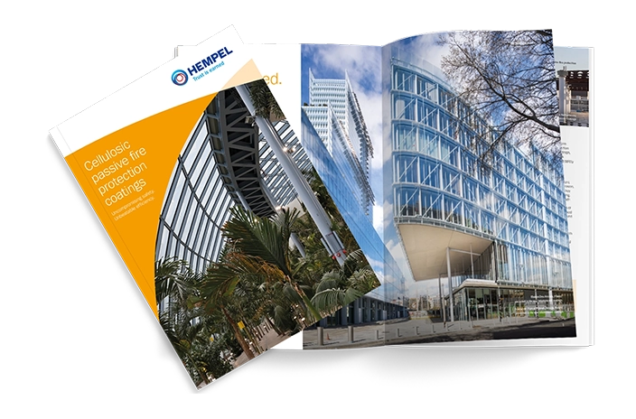 Brochure for Cellulosic passive fire protection coatings.