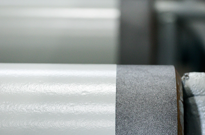 A close-up image of an isolated pipe.